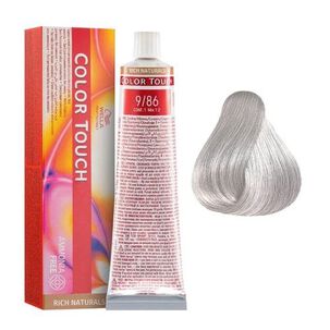 Tinte Para Cabello Wella Color Touch 9/86 Rubio Extra Claro Perla Violeta 60ml