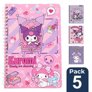 Pack 5 Cuadernos Universitarios Kuromi Surtidos 100 Hojas