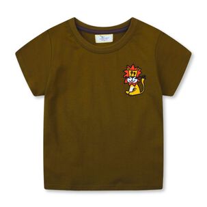 Polera Niño Algodón Manga Corta Jump Kids Leon Tierno 2 A 7 Años