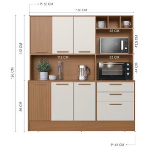 Mueble De Cocina Casaideal Compacta Roma / 6 Puertas / 3 Cajones