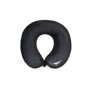 Almohada De Viaje Memory Foam Negra- Blanco Nautica