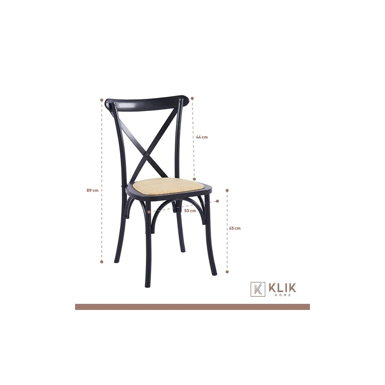 Comedor Mesa De Vidrio N&oacute;rdica 140x90cm + 6 Sillas Crossback Madera Negras image number 5.0