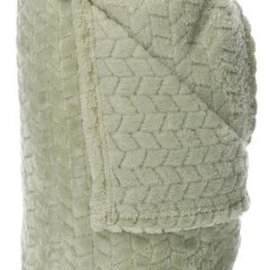 Frazada Andes Jacquard Flannel Verde 2 Plaza