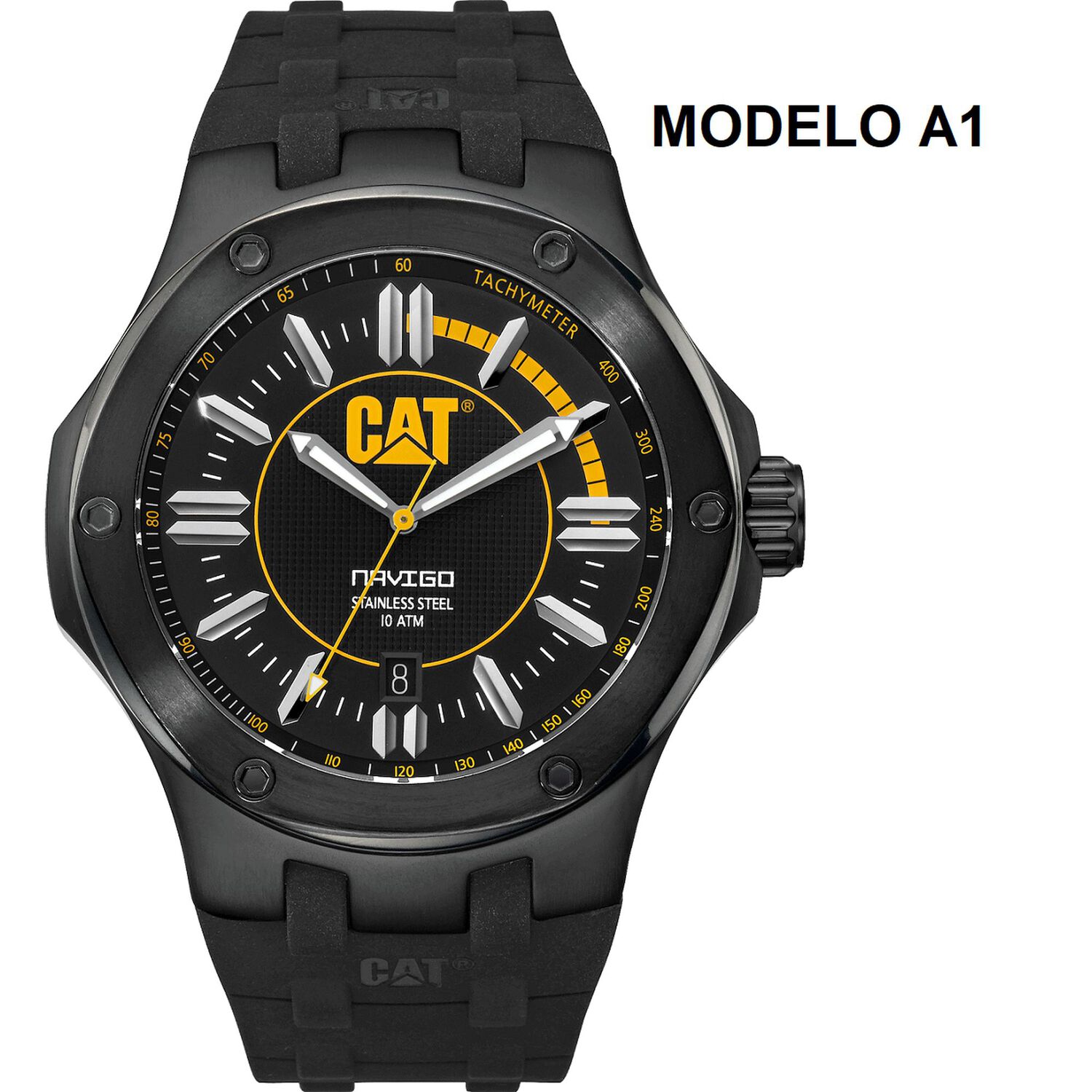 Correa Pulsera Cat Hombre A1-21 Negro image number 2.0