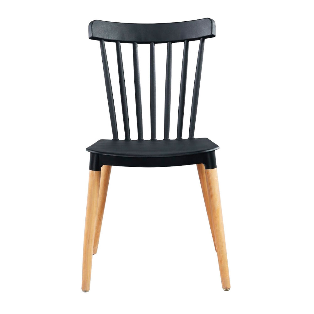 Silla Windsor Negra Patas De Madera image number 1.0