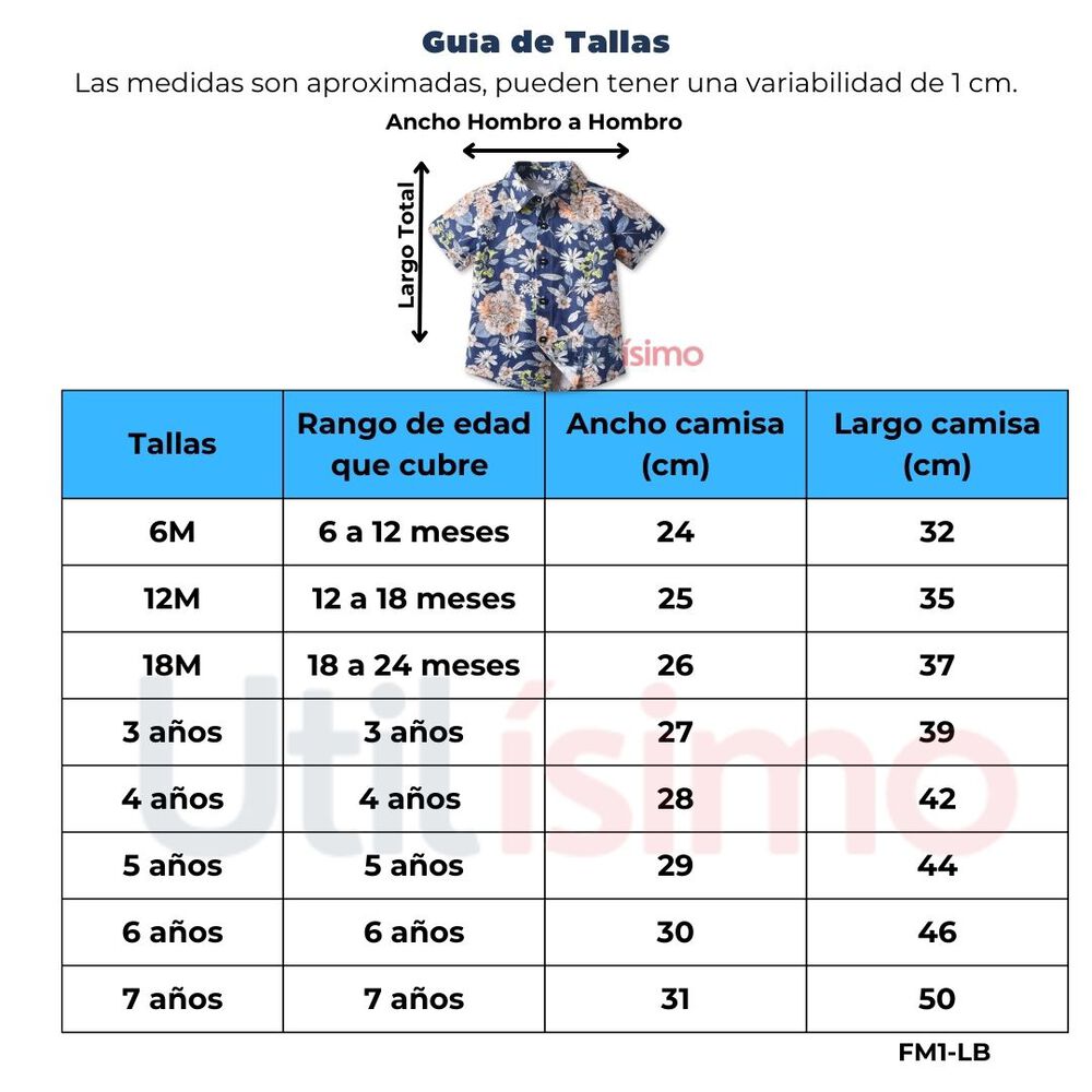 Camisa Hawaiana Manga Corta Ni&ntilde;o De 6 Meses A 7 A&ntilde;os Verano Tropical Surtido image number 4.0