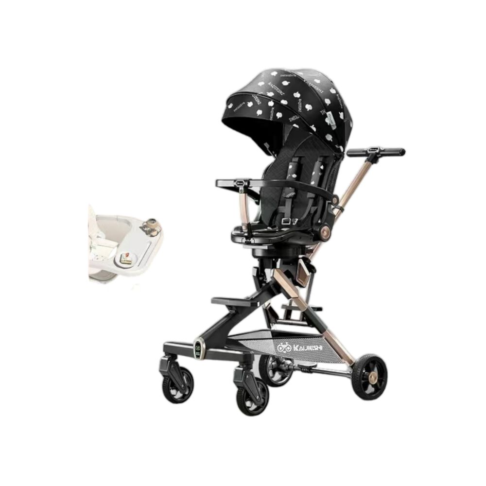 Coche De Paseo 360° Con Mesita Lubabycas Negro image number 0.0