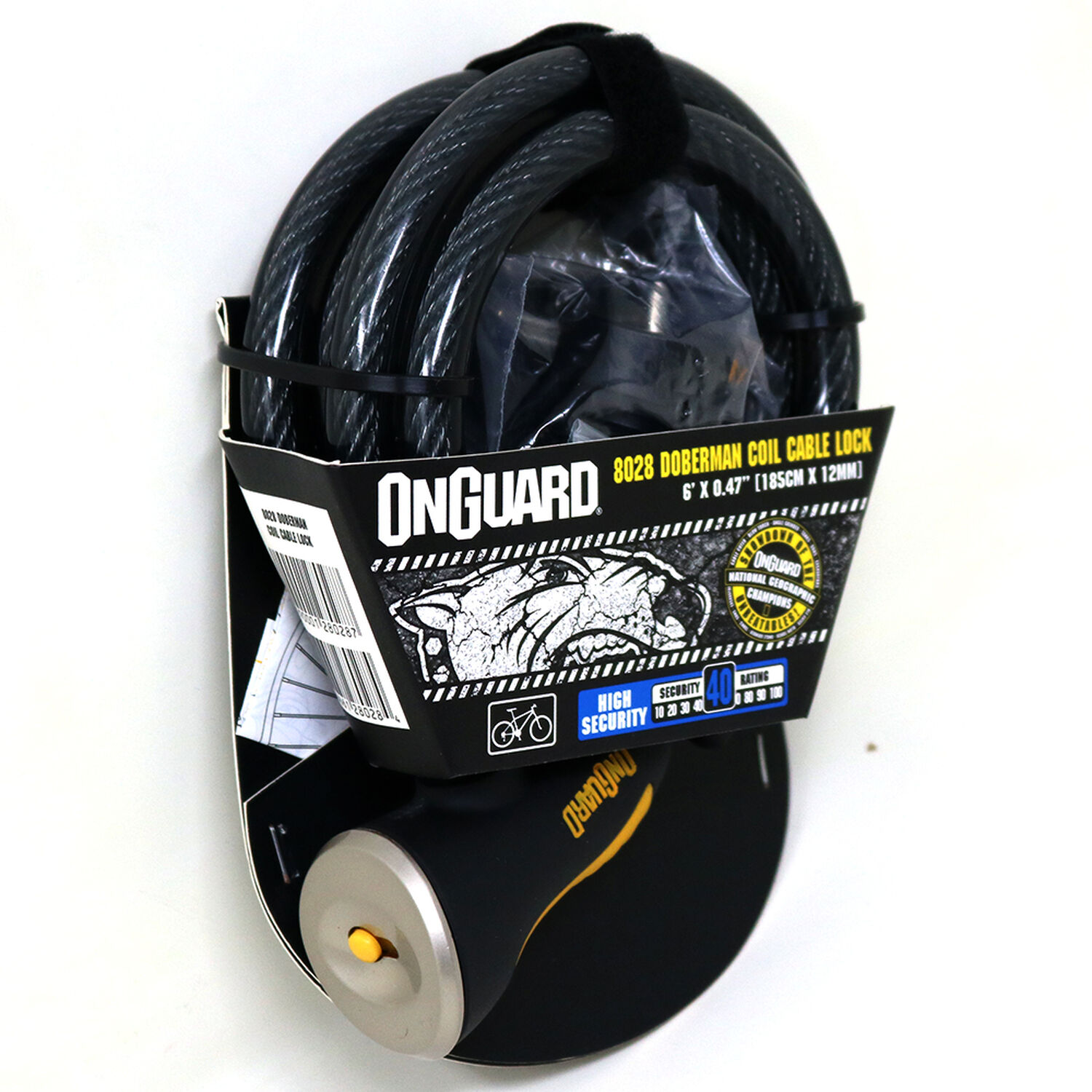 Candado Onguard Llave Espiral Doberman 185cmx10mm image number 1.0