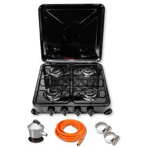 Cocinilla Encimera A Gas 4 Platos + Kit De Instalación