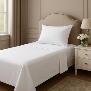 S&aacute;banas 1 Plaza Algod&oacute;n Giza Percale Egipcio 300 Hilos Liso Blanco