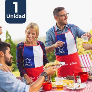Delantal Cocina Fiestas Patrias Bandera Chilena 60x90 Cm Viva Chile