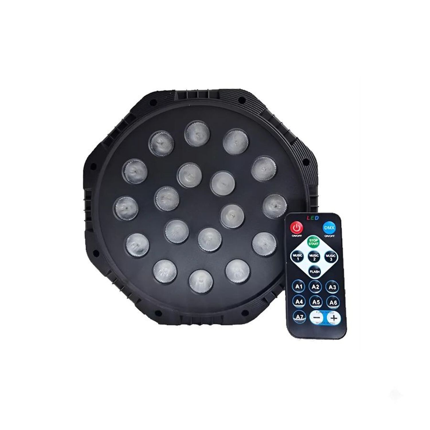 Foco Par Led Ml-18 Luces Fiesta Disco Con Control image number 3.0