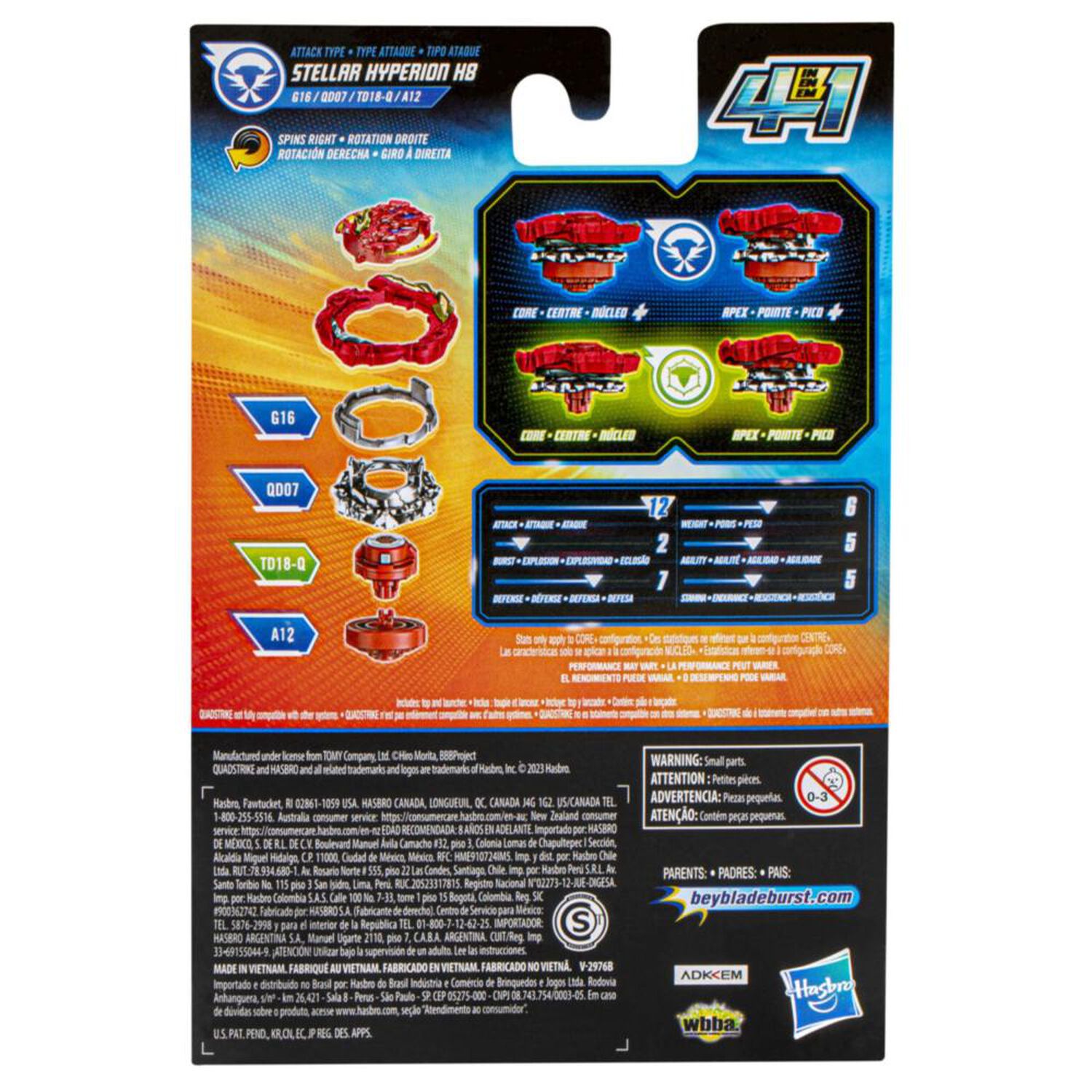 Set De Juguete Beyblade Qs Stellar Hyperion H8 image number 3.0