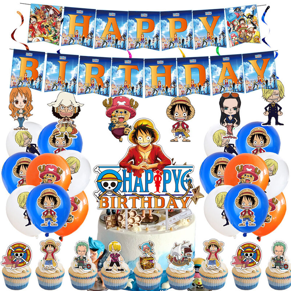 Pack Cumpleaños One Piece Globos Toppers Cinta Y Mas image number 0.0