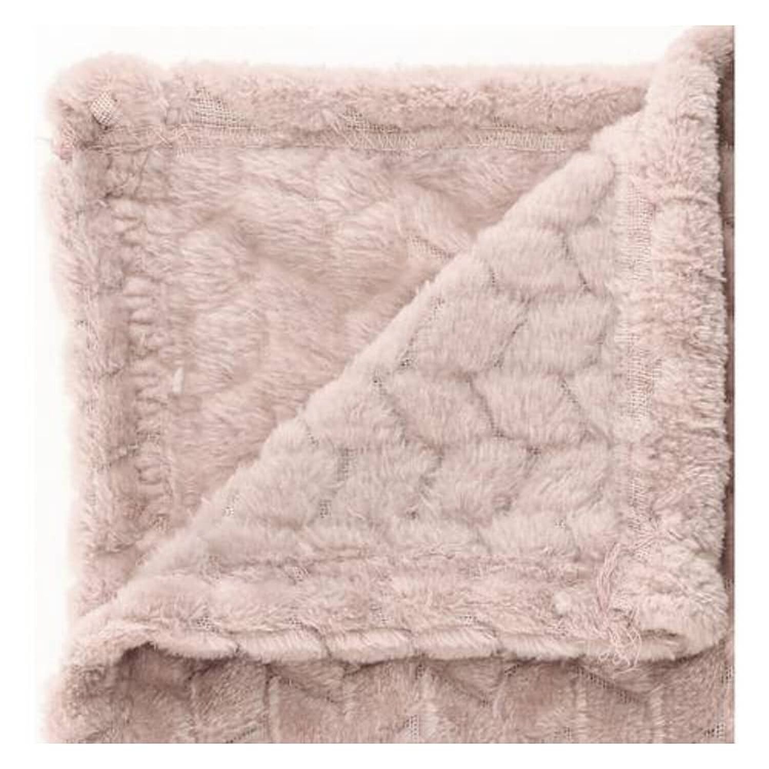 Frazada Andes Jacquard Flannel Rosa 1.5 Plaza image number 4.0