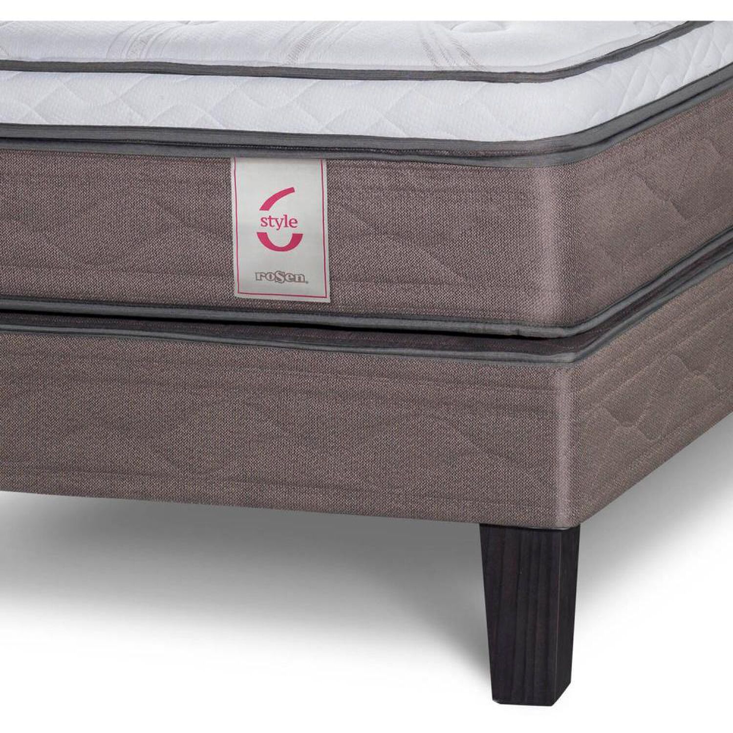 Cama Europea Rosen New Style 6 / 2 Plazas / Base Dividida + Almohadas image number 1.0