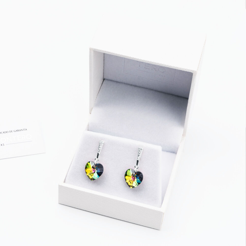 Aros Romance Cristal Genuino Vitral Medium image number 2.0
