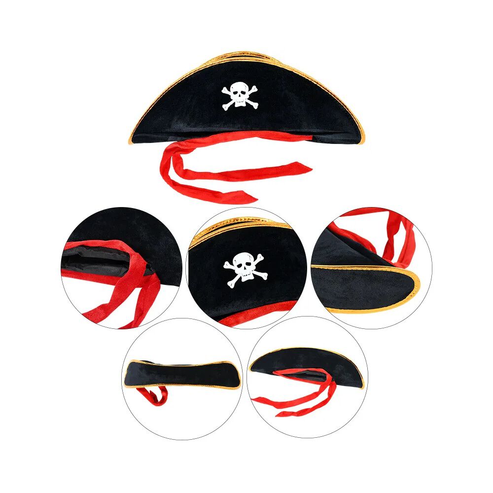 Sombrero De Pirata Boina Gorro Cotill&oacute;n image number 8.0