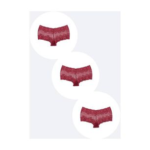 Pack X3 Pantaletas Encaje Rojo 2rios