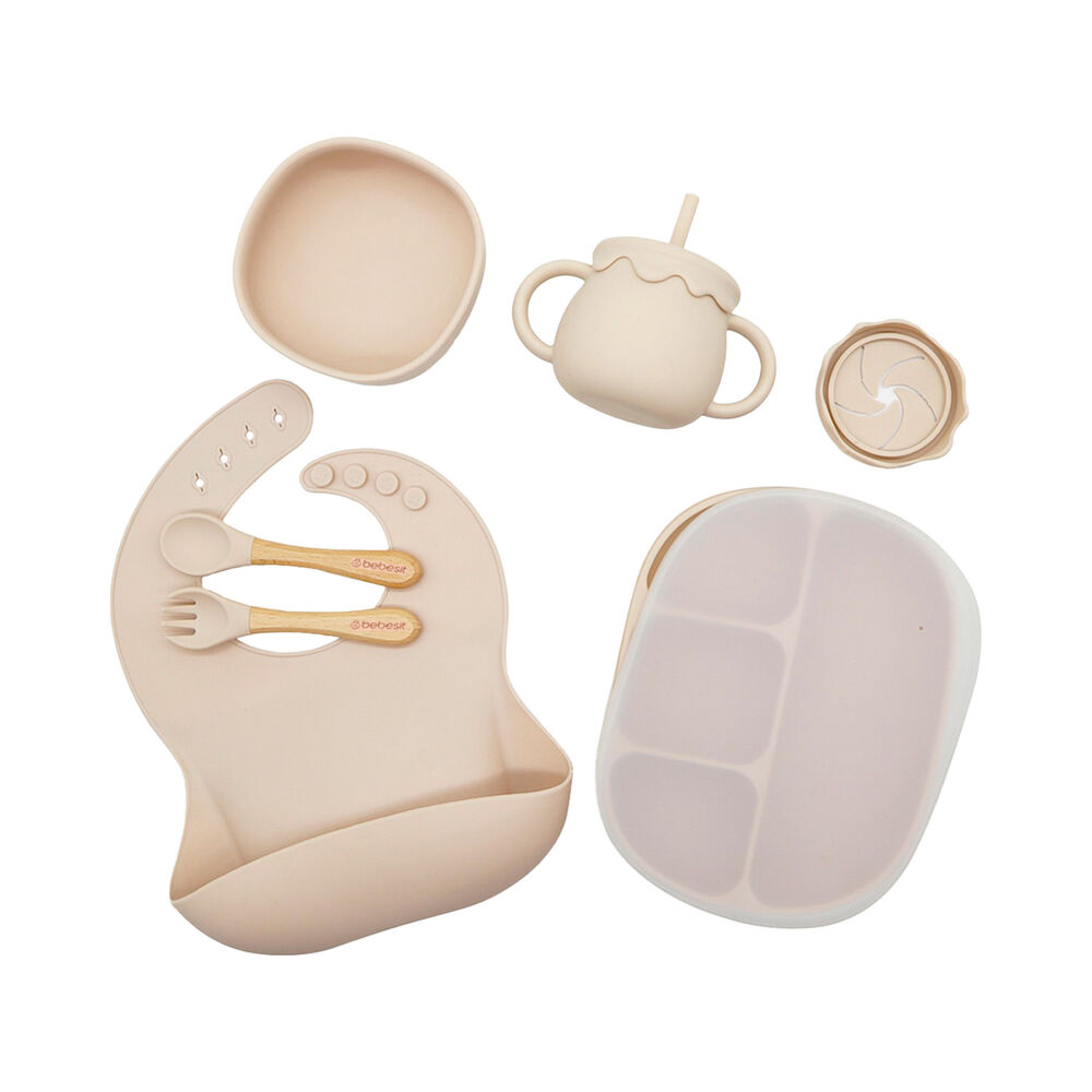 Set Alimentación October Silicona Beige image number 0.0