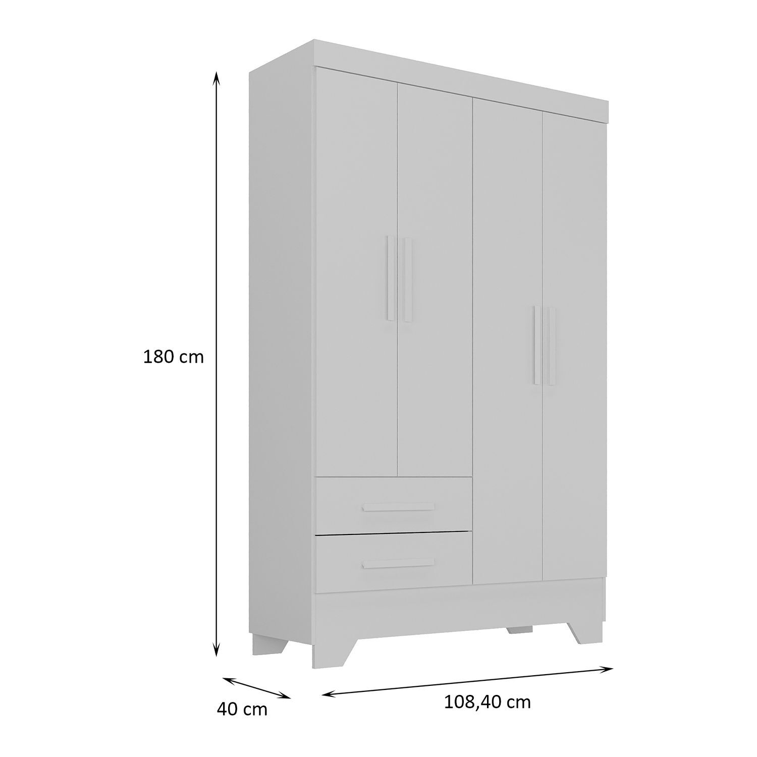 Cl&oacute;set Di Poretti Design Bambole / 4 Puertas / 2 Cajones image number 2.0