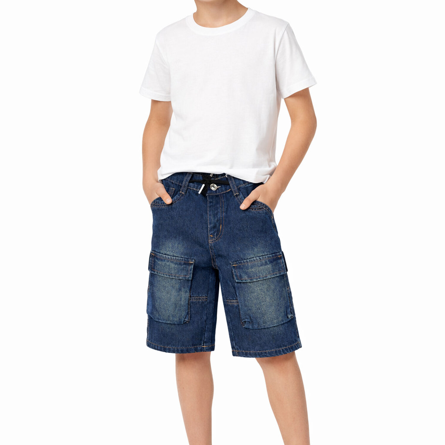 Short Cargo Ni&ntilde;o Con Bolsillos C&oacute;modo Verano image number 0.0