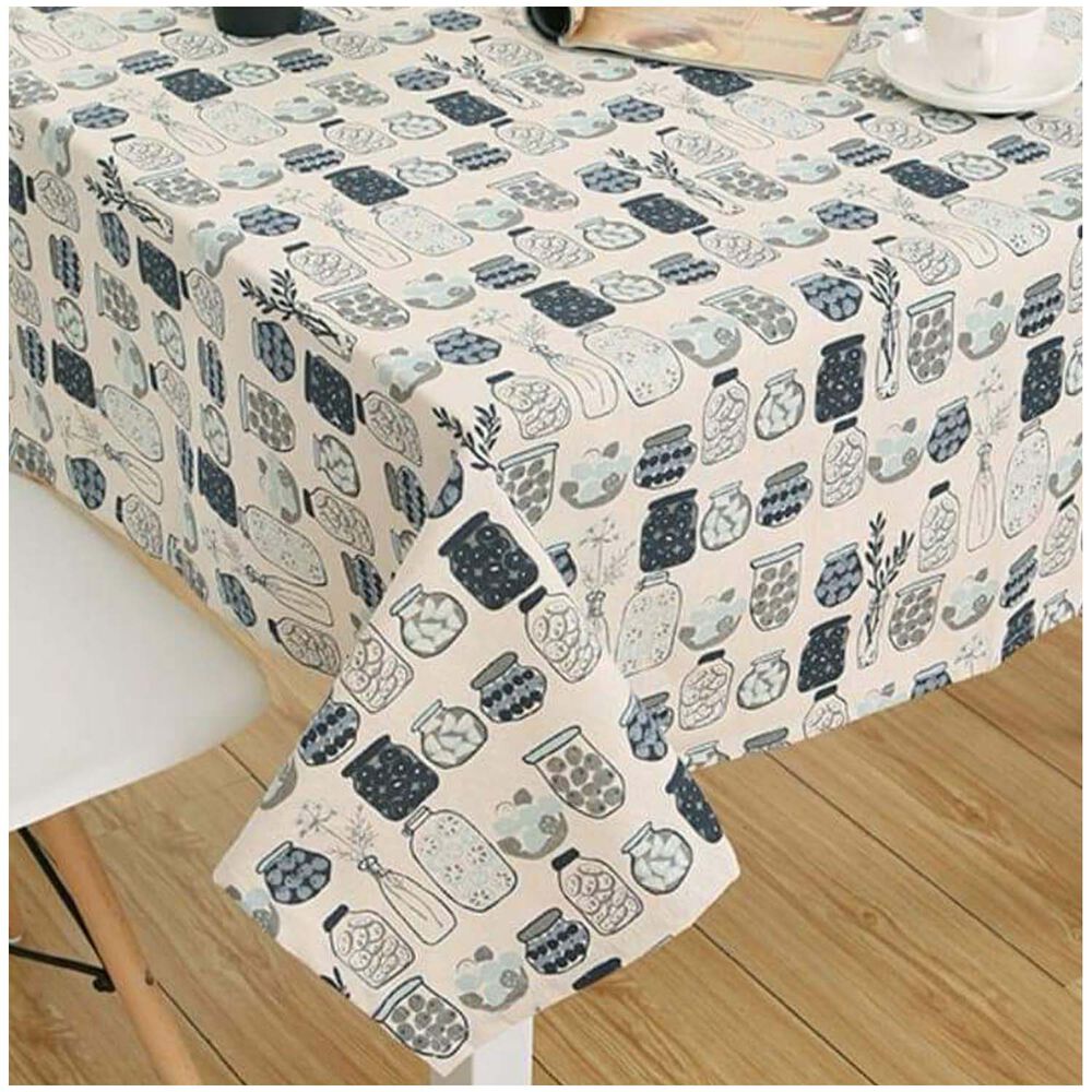 Mantel Para Mesa Rectangular De Lino De Algod&oacute;n 140x220cm Md15 image number 1.0