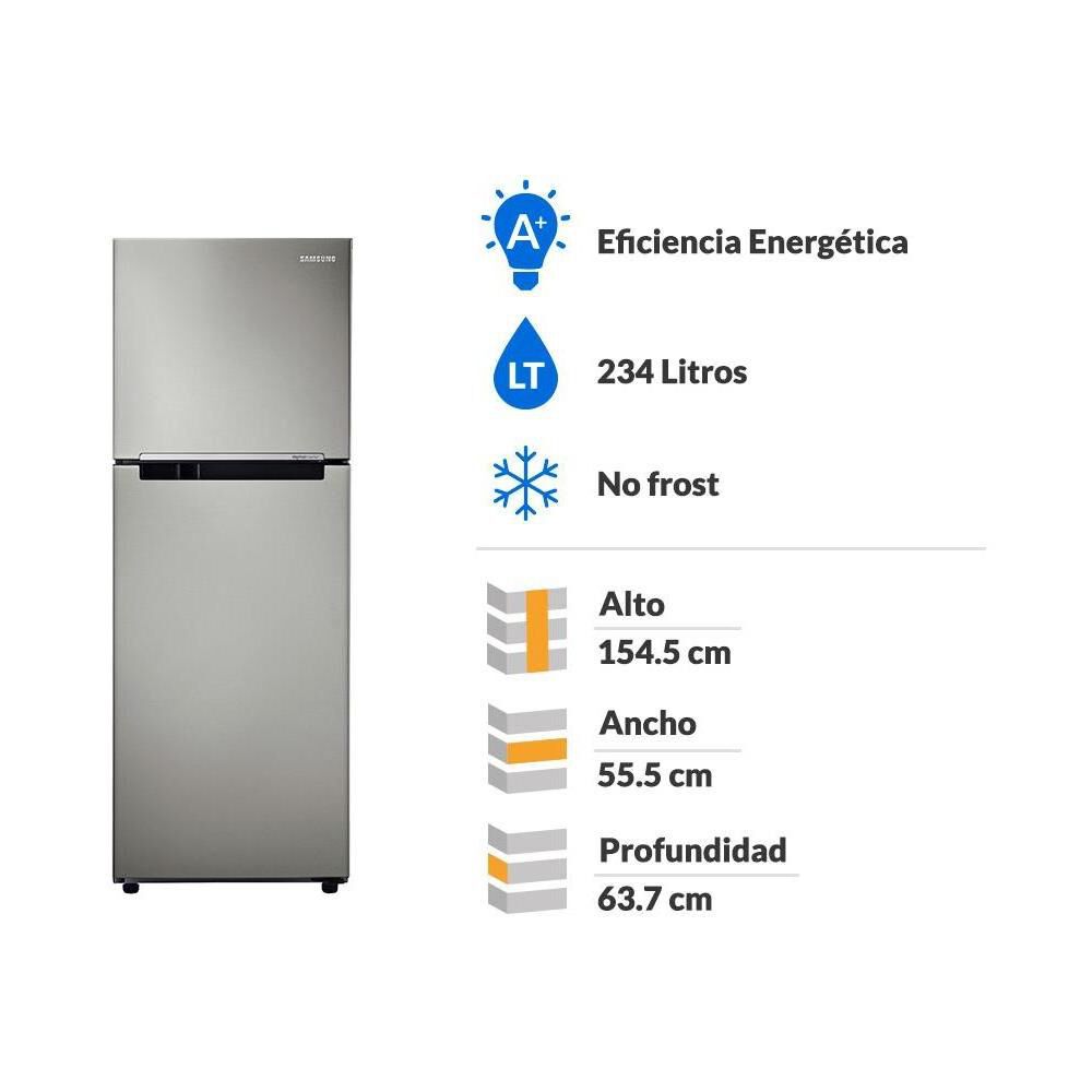 Refrigerador Top Freezer Samsung RT-22 FARADSPZS / No Frost / 234 Litros image number 1.0