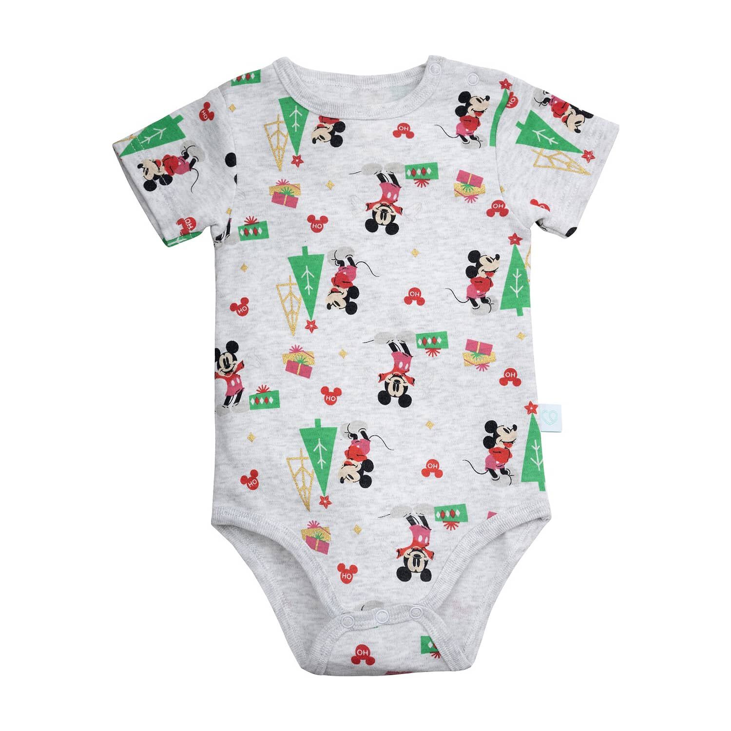 Set 4 Piezas Navidad Gris Mickey Ni&ntilde;o 9-12 Meses image number 1.0