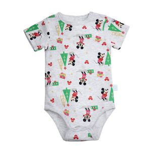 Set 4 Piezas Navidad Gris Mickey Ni&ntilde;o 9-12 Meses