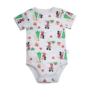 Set 4 Piezas Navidad Gris Mickey Ni&ntilde;o 9-12 Meses