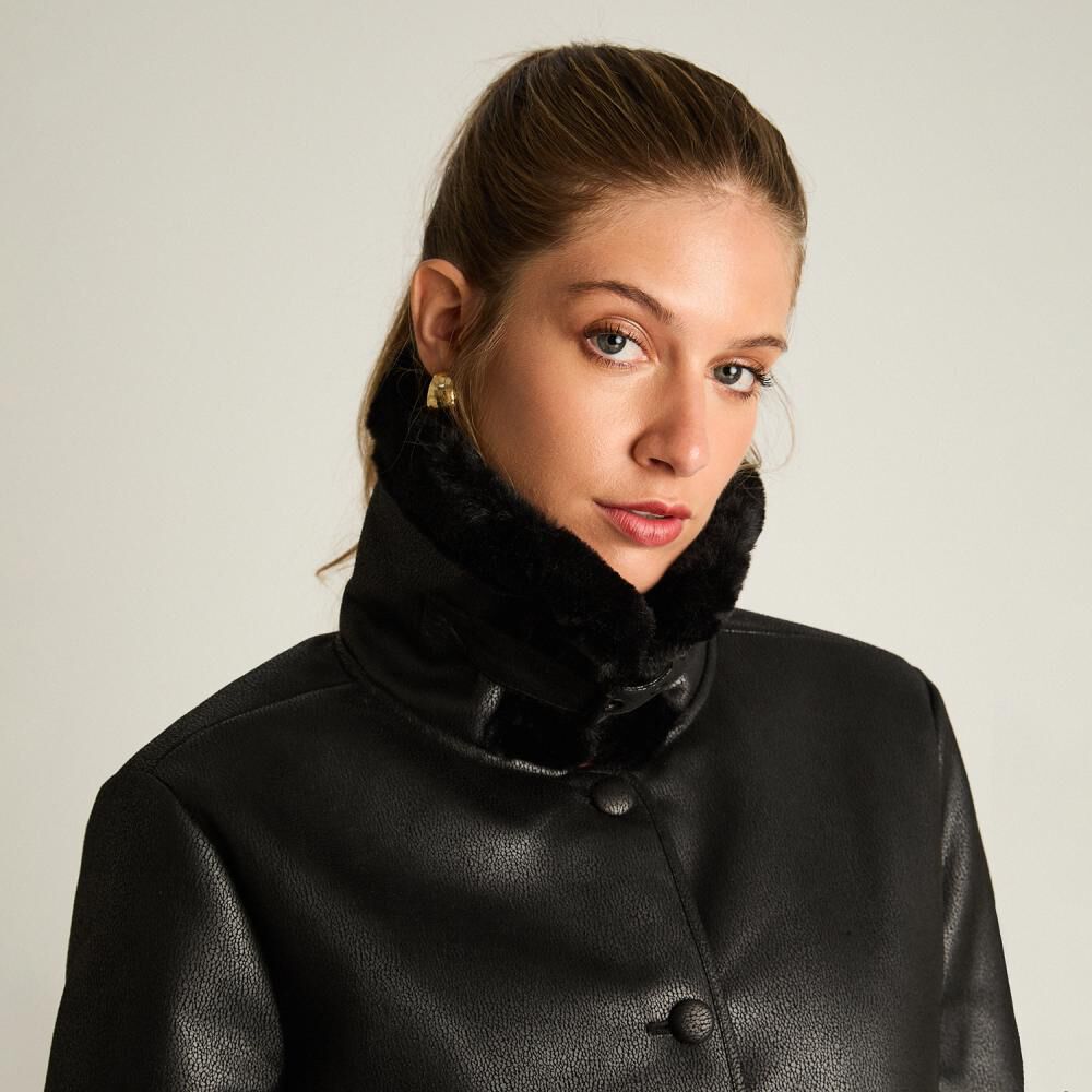 Chaqueta Bonded Cuello Solapa Mujer Lorenzo Di Pontti image number 3.0