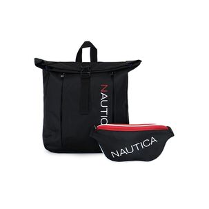 Mochila Bend + Banano Kappa Negro Nautica