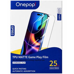 Caja Lamina Hidrogel Clear Onepop Matte Game Hd 25 Unidades