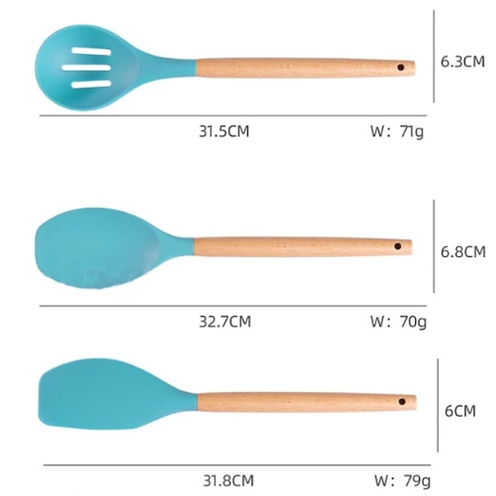 Juego Utensilios 19 Piezas Silicona Antiadherente De Cocina image number 2.0