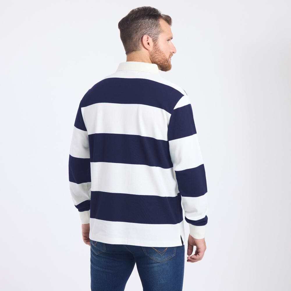 Polera Rayas Regular Manga Larga Cuello Piqué Hombre Peroe image number 1.0