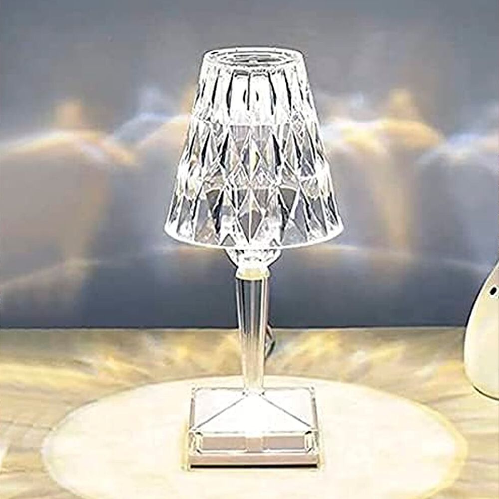 Lámpara De Mesa Diseño De Diamante Con Modos De Luz Y Control Táctil image number 4.0