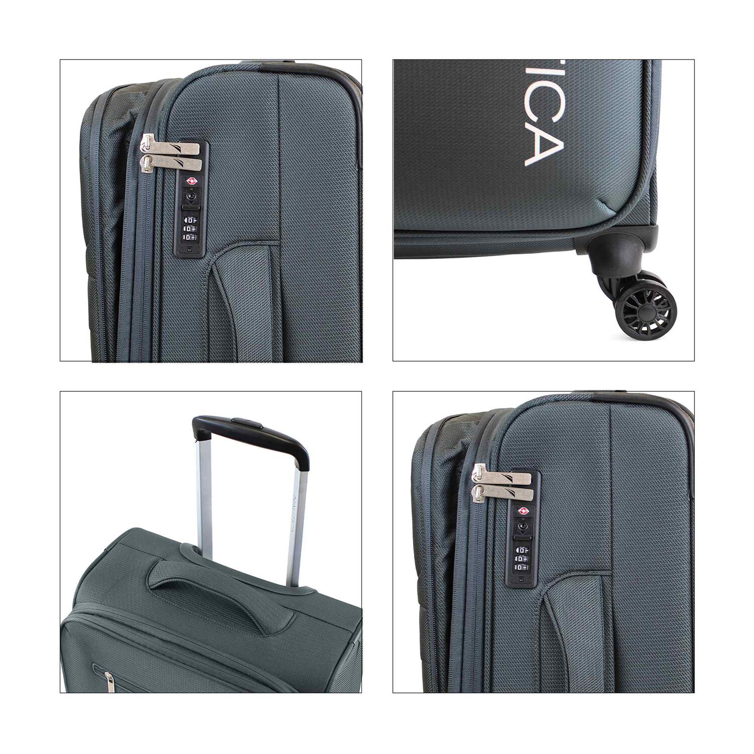 Pack 2 Maletas Blandas S+m Nautica Munich 10kg Y 20kg Gris image number 2.0
