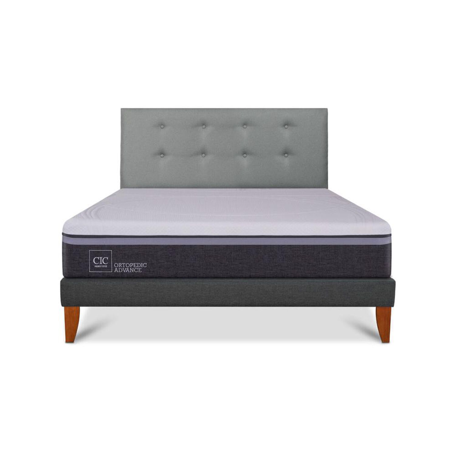 Cama Europea Cic Ortopedic Advance / 2 Plazas / Base Normal + Respaldo image number 0.0