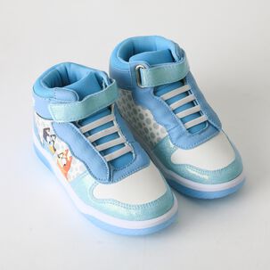 Zapatilla Ca&ntilde;a Alta Ni&ntilde;a Luces Celeste Bingo & Bluey
