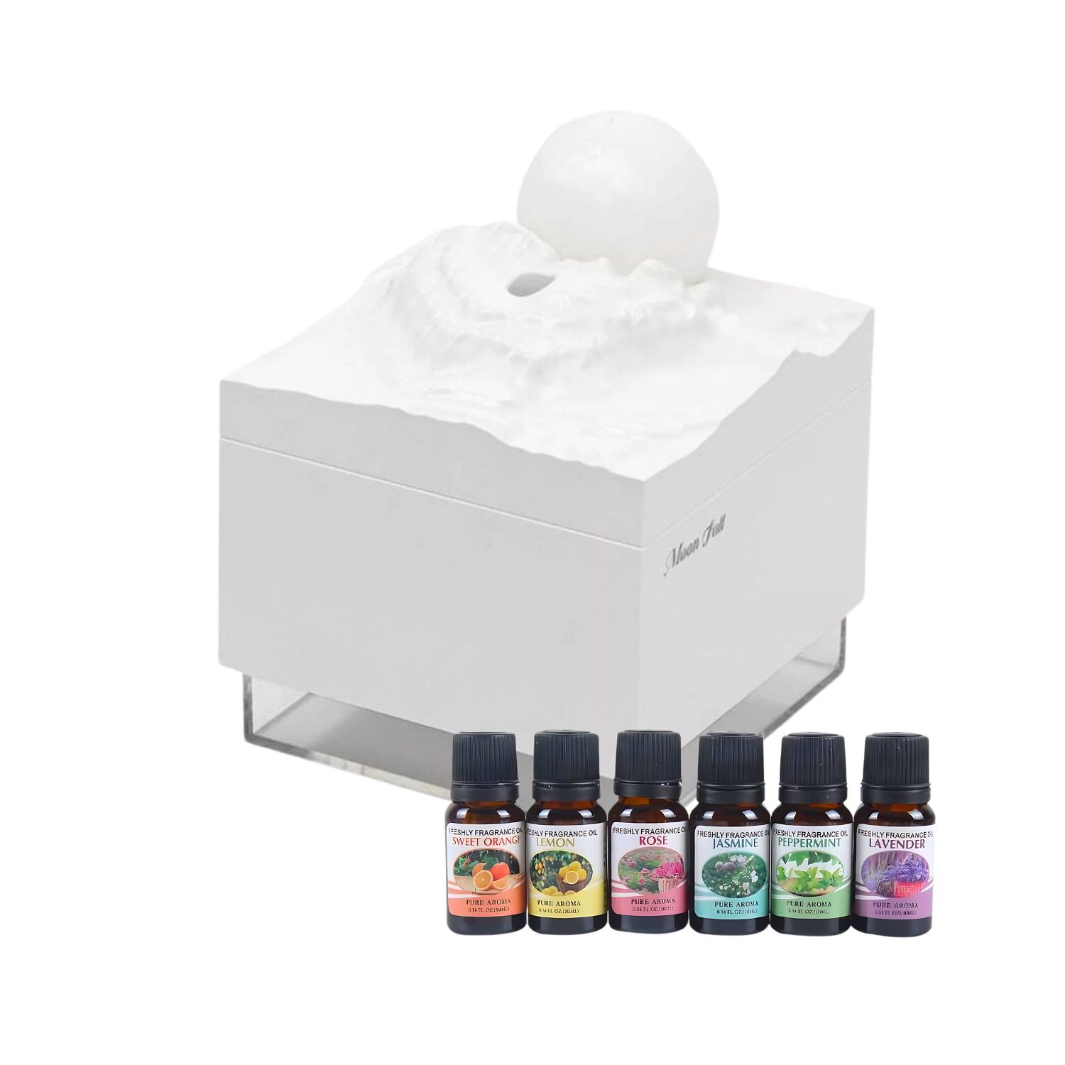 Pack Humidificador Dise&ntilde;o Luna Blanca + 6 Esencias image number 0.0