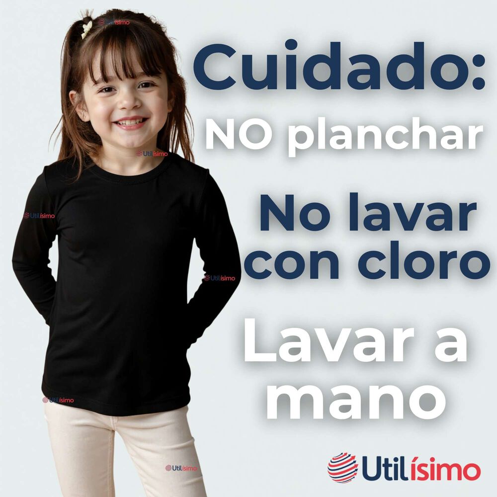 Camiseta De Panty Elástica Manga Larga Segunda Piel Niña Nylon Negro image number 7.0
