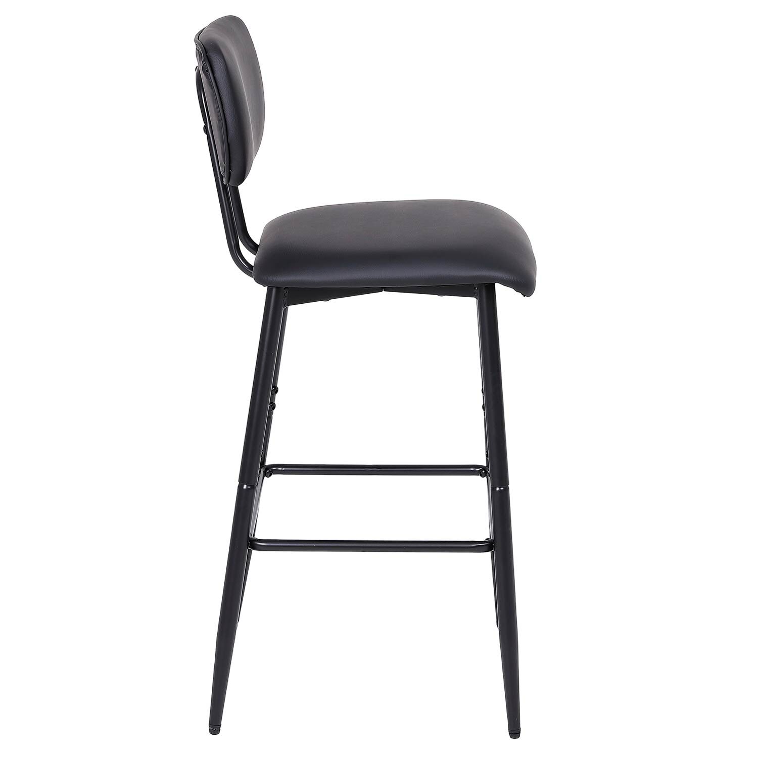Pack 2 Pisos De Bar De Cocina Mid-century Con Respaldo Negro image number 2.0
