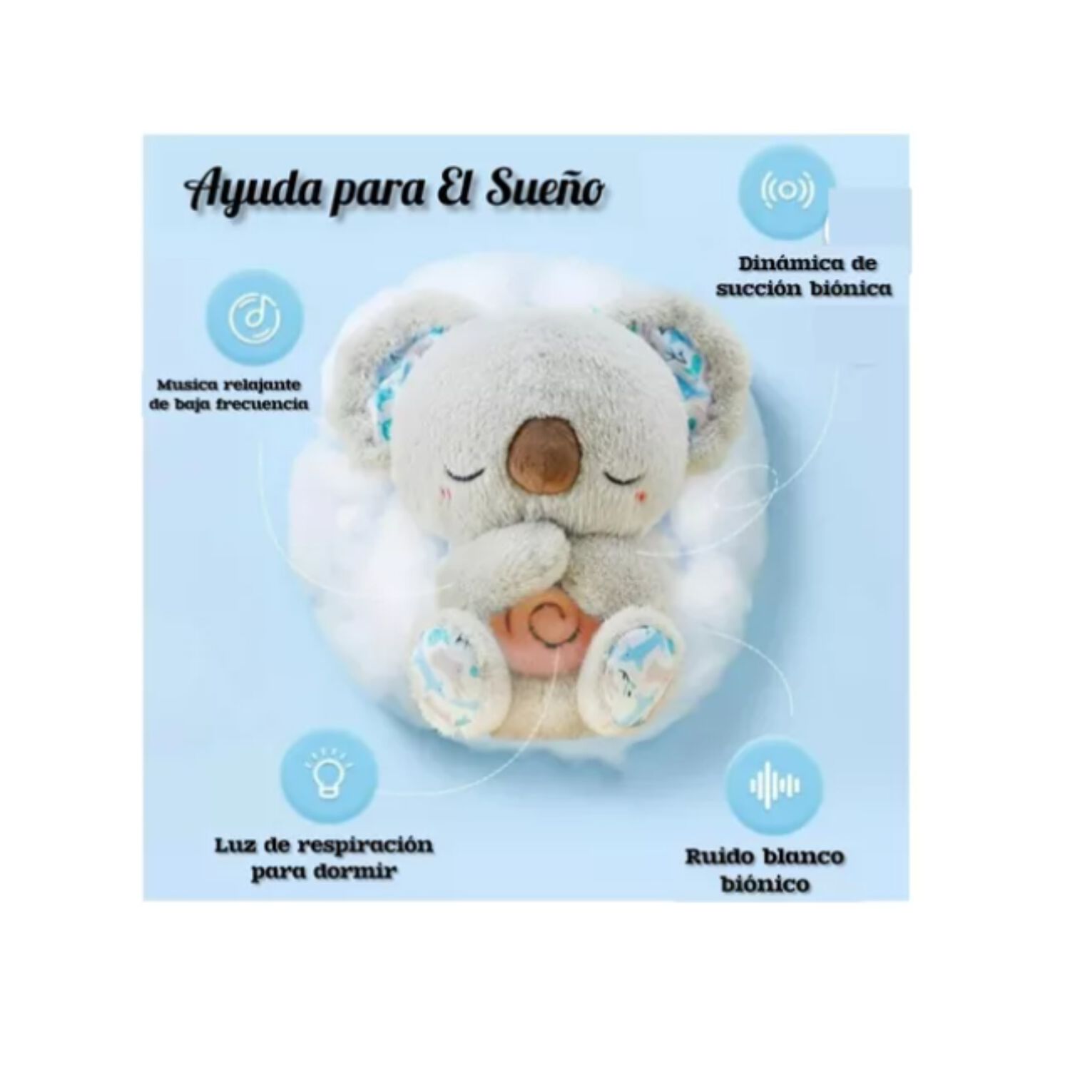 Koala Respira Real Peluche Calma Beb&eacute; Dormir Sue&ntilde;o Relajante image number 4.0