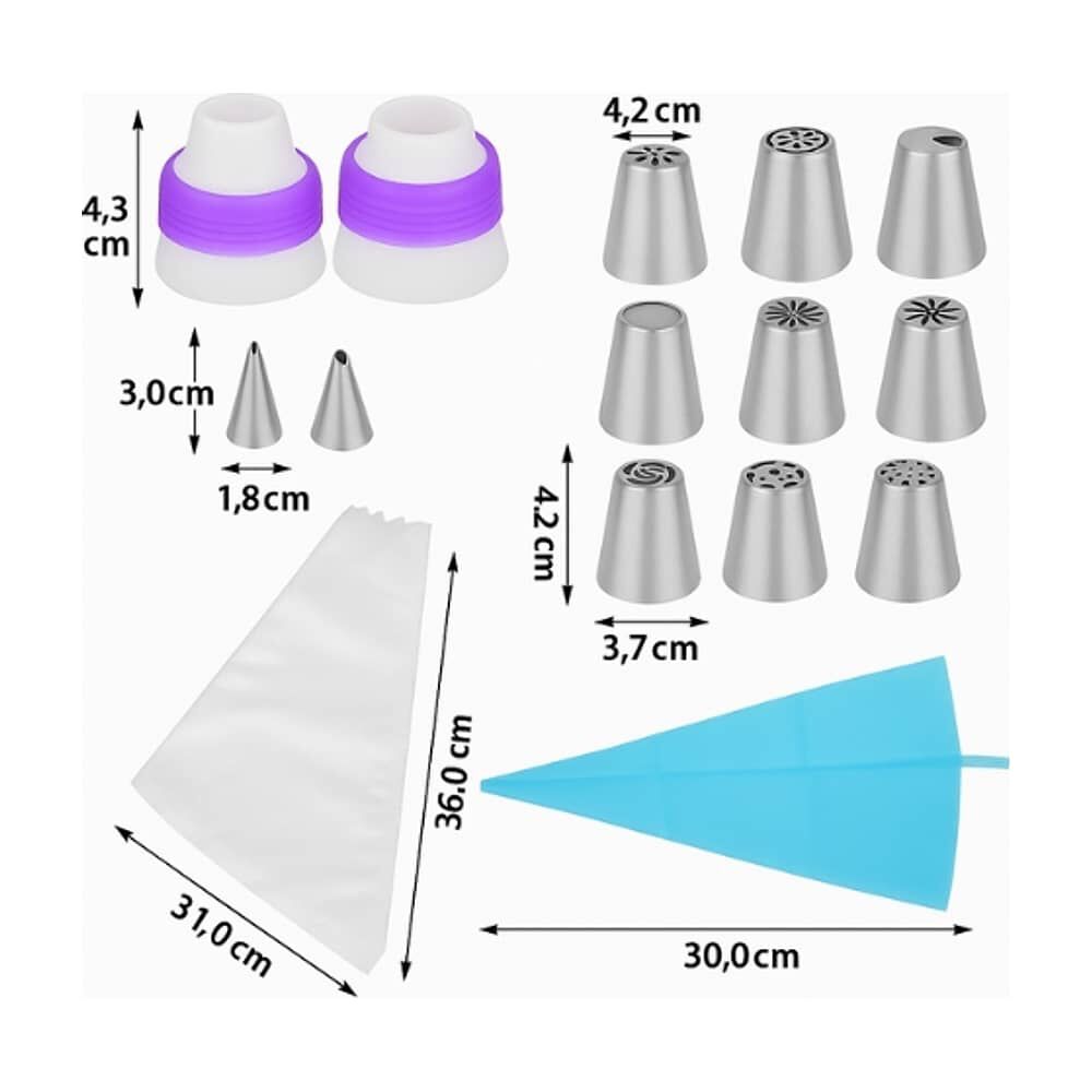 Juego 27 Piezas Boquillas Decoraci&oacute;n Tortas Reposter&iacute;a image number 4.0