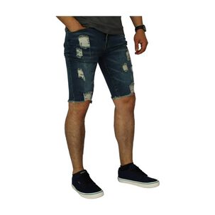 Short S&uacute;per Slim Destroyed Azul