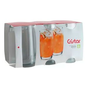 Set 12 Vasos Monterrey Transparente Largos Cristar 445 Ml