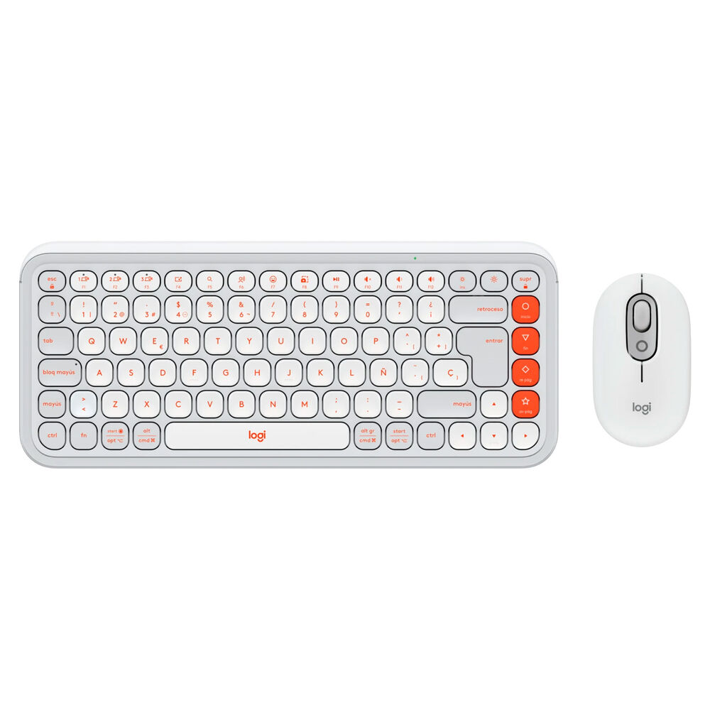 Kit Teclado Y Mouse Inalámbricos Logitech Pop Icon Blanco image number 3.0