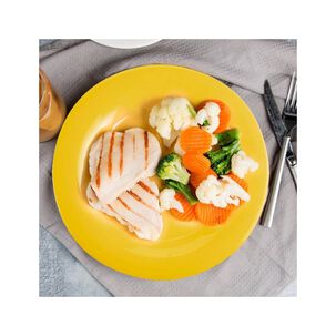 Set De 6 Plato De Policarbonato Amarillo 23 Cm