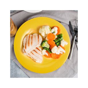 Set De 6 Plato De Policarbonato Amarillo 23 Cm
